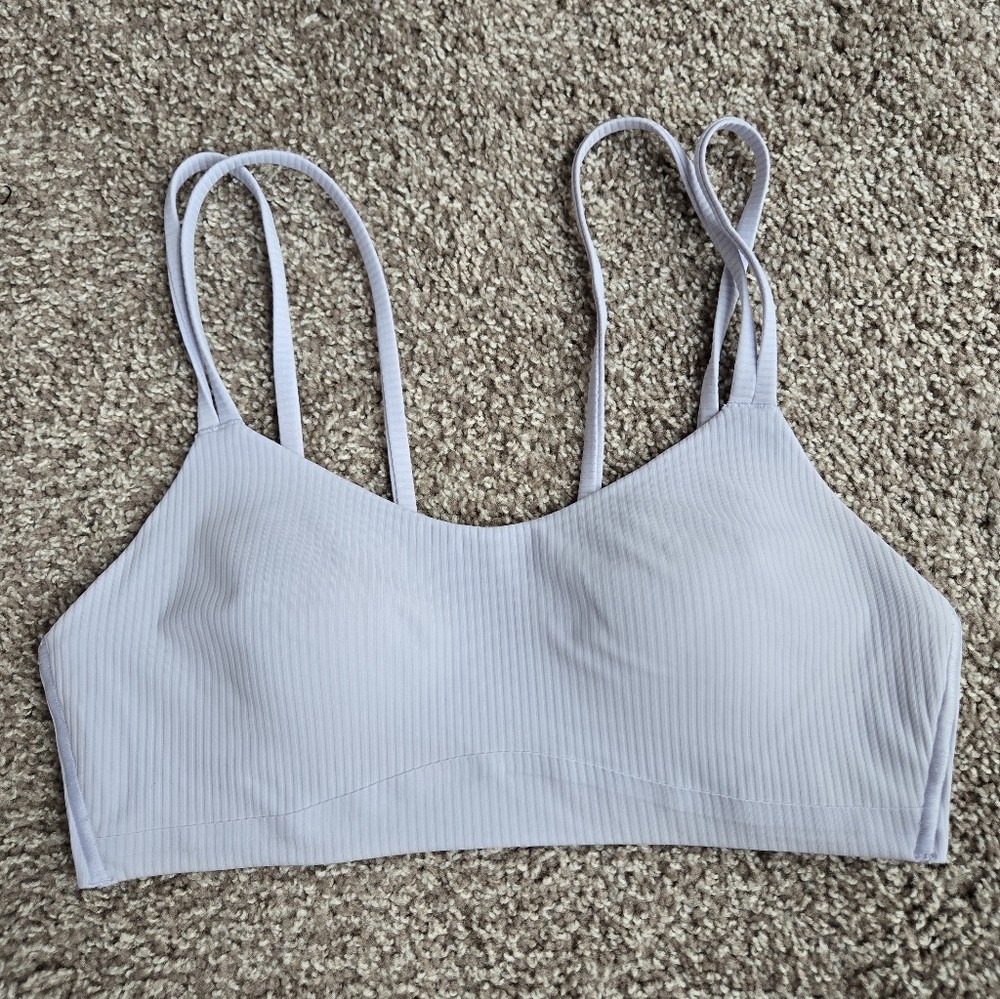 Lululemon like a cloud bra ribbed blissful blue 6